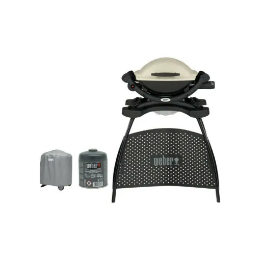 Picture of Weber Q1000 Gas Barbecue Pack with Titanium base - one waterproof protective cover - one 445g gas cartridge