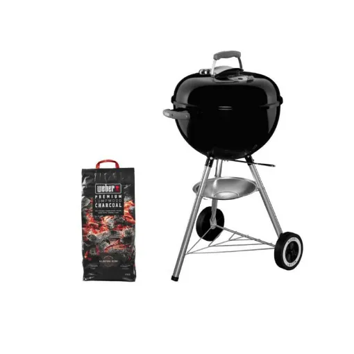 Picture of Pack Weber Charcoal Barbecue classic Kettle 47 cm Black - one charcoal bag 5kg