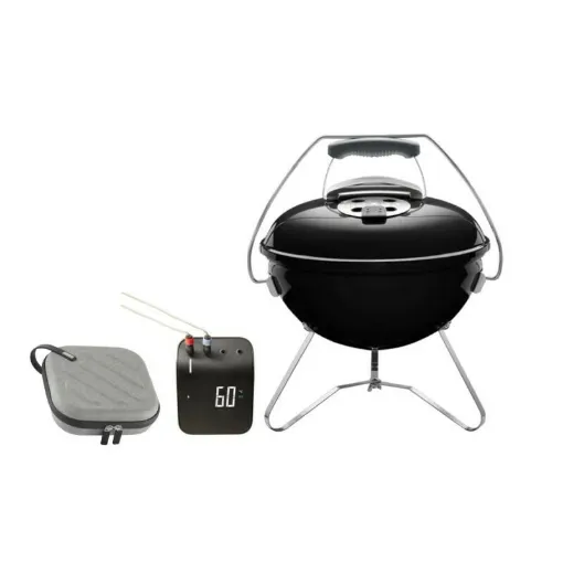 Picture of WEBER Pack WEBER Charcoal barbecue smokey joe Premium 37cm Black - one connect smart Grilling Hub - one storage case