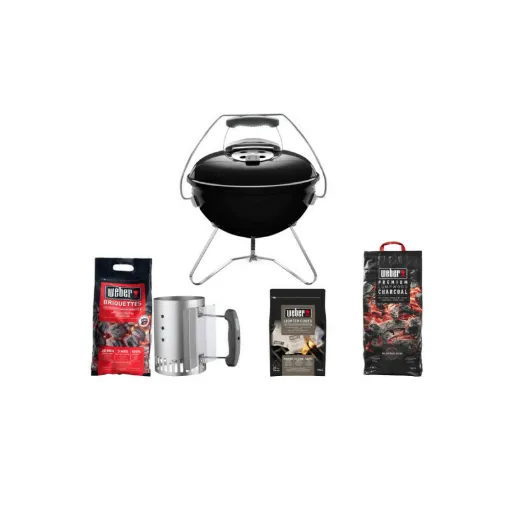 Picture of WEBER Pack WEBER Smokey joe coal barbecue 37cm - coal bag - lighting fireplace - briquette bag - firelighter cubes