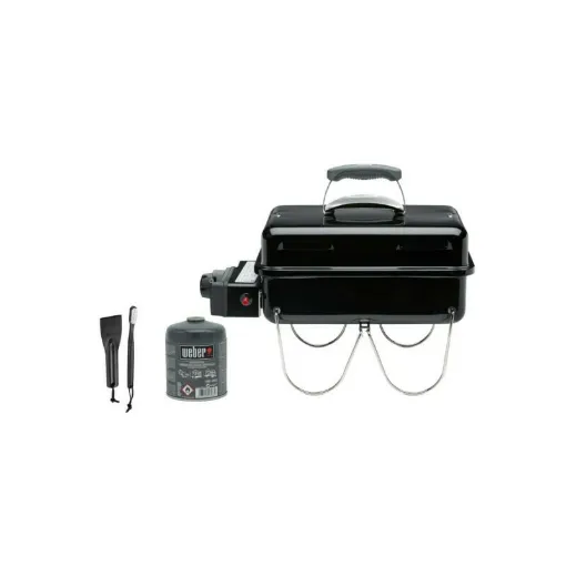 Picture of Pack WEBER Gas barbecue Go-anywhere Black - one gas cartridge 445g - one maintenance kit 2pcs