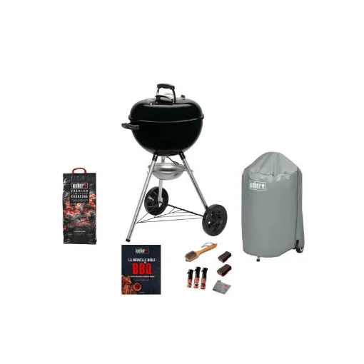 Picture of Pack Weber Charcoal Barbecue Classic Kettle 47 cm - Charcoal bag - Cleaning kit 7pcs - a cover - a recipe book