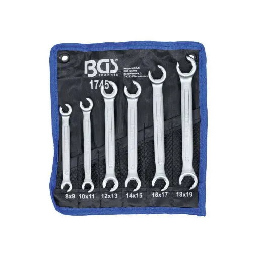 Picture of BGS TECHNIC Pipe Wrench Set - 8x9 / 18x19 mm - 6 pcs - 1745