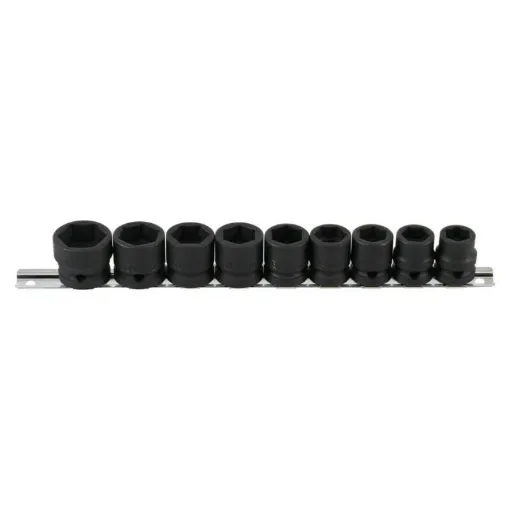 Picture of BGS TECHNIC impact sockets - hexagon - extra flat - 12,5mm (1/2") - 13/24 mm- 9 pcs - 9551