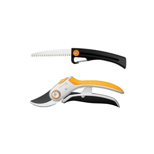 Picture of Pack FISKARS Trimmer - Power Lever - P751 - 24mm - Garden Saw SW16 - Solid - 12cm