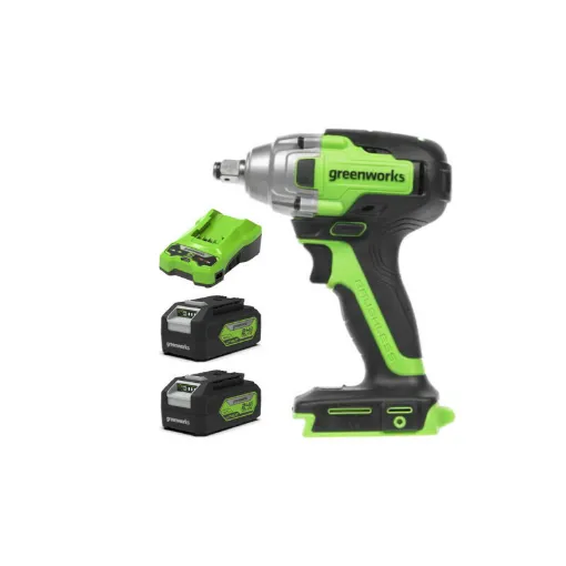 Picture of Pack GREENWORKS 24V Brushless Impact Driver GD24IW400 - 2 batteries 2.0Ah and 4.0Ah - 1 charger