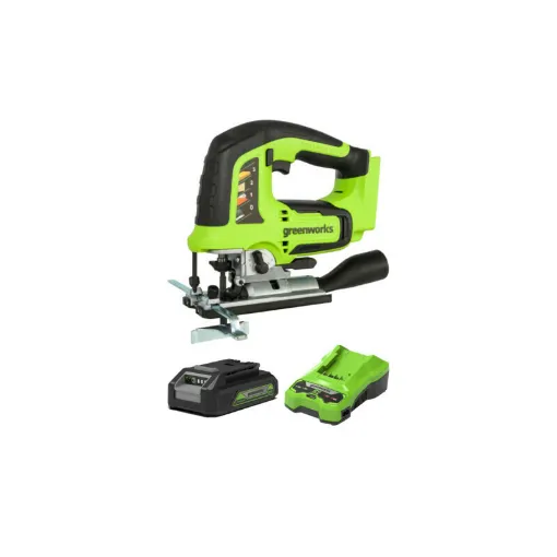 Picture of Pack GREENWORKS Jigsaw 24V Brushless GD24JS - 1 battery 2.0Ah - 1 charger