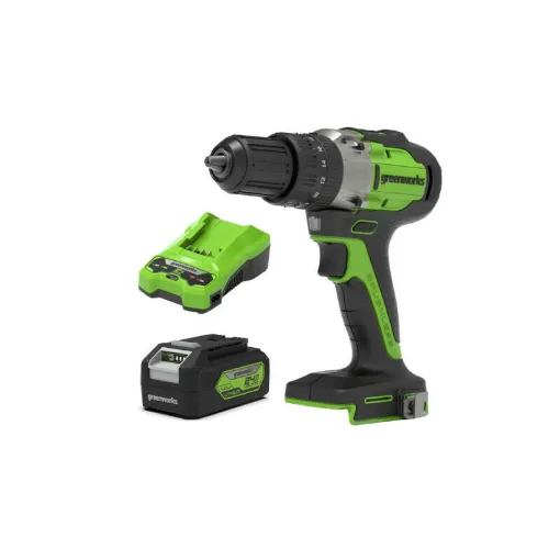 Picture of Pack GREENWORKS 24V Brushless Impact Drill GD24DD60 - 1 battery 4.0Ah - 1 charger