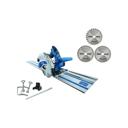 Picture of Pack SCHEPPACH Plunge Saw - 210mm - 1600W - PL75 - Guide rail - 1400mm - 3 blades - 24-48-60 teeth - Set of accessories