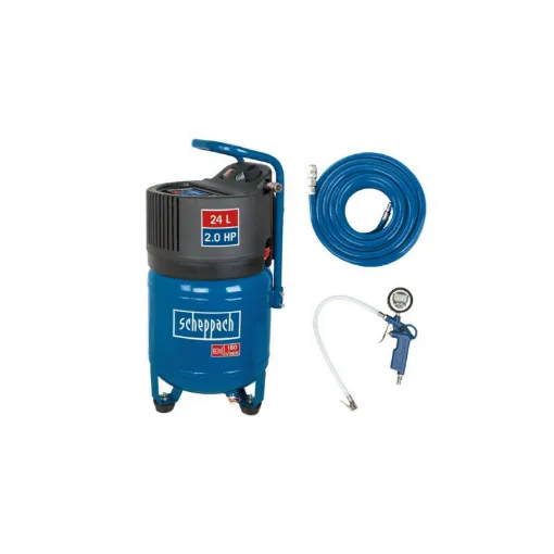 Picture of Pack SCHEPPACH vertical compressor - 24L - 1500W - HC24V - 15m hose - Digital display tire inflation handle