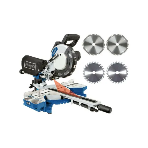 Picture of Pack SCHEPPACH Radial mitre saw - 216 mm - 2000W - HM216 - 4 Blades 24-48 teeth