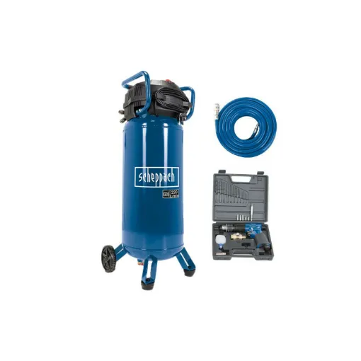 Picture of Pack SCHEPPACH Vertical compressor - 50L - 1500W - HC51V - 15m hose - Pneumatic drill