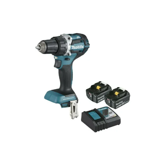 Picture of Makita 18V screwdriver drill - 2 batteries 5.0Ah - 1 fast charger DC18RC DDF484RTJ