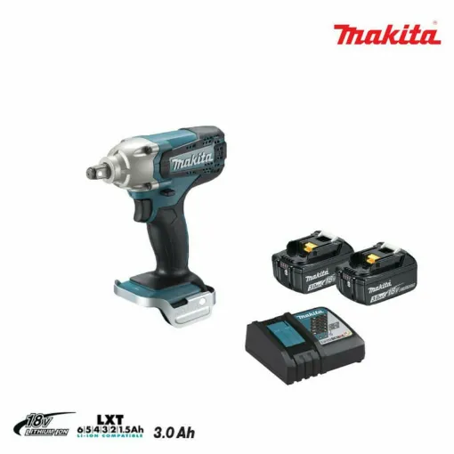 Picture of Impact bolter MAKITA 18V - 2 batteries BL1830 3.0Ah - 1 fast charger DC18RC DTW190RFE