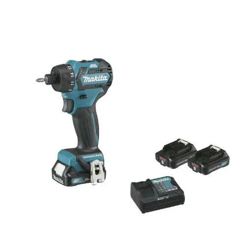 Picture of Drill screwdriver MAKITA 12V CXT - 2 batteries BL1020B 2.0Ah - 1 fast charger DC10SA DF032DSAE