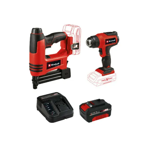 Picture of Pack EINHELL Power X-Change 18 V - Stapler-Nailer TE-CN 18 Li-Solo - Heat Shrinker TE-HA 18 Li-Solo - Starter Kit Power