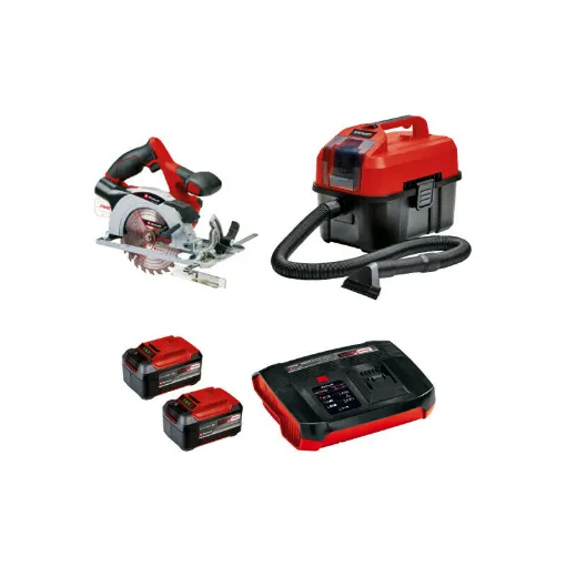 Picture of Pack EINHELL 18V Power X-Change - Circular saw - 150mm - Wet/dry vacuum cleaner - 10L - 2 batteries 5.2Ah - 1 Booster ch