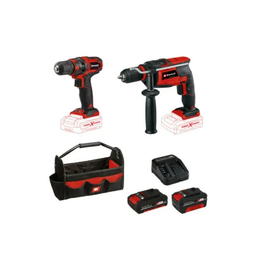 Picture of Pack EINHELL 18V Power X-Change - Screwdriver - Percussion drill - Battery 4.0Ah - Battery 2.0Ah - Quick charger - Tool