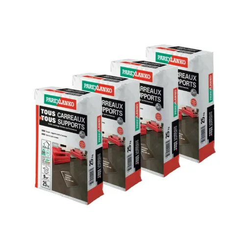 Picture of Set of 4 PAREXLANKO Improved Tile Mortar - Grey - 25 kg