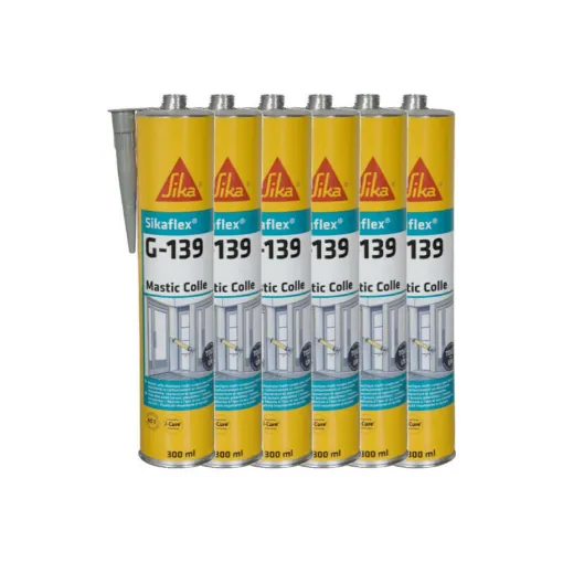 Picture of Set of 6 SIKA Sikaflex G 139 quick-setting mastic-glue - Concrete grey - 300ml