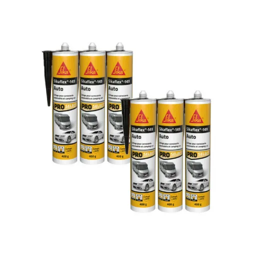 Picture of Batch of 6 SIKA Sikaflex 149 Auto Glue - Black - 400g