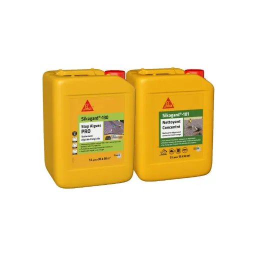 Picture of SIKA Fa�ade Cleaning Pack - Sikagard-130 Stop Algae Pro 5L - Sikagard-101 Cleaner Concentrate 5L