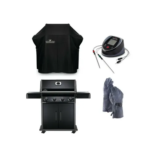 Picture of Pack NAPOLEON Rogue 525 Gas Barbecue - Cover - Gloves - Bluetooth thermometer