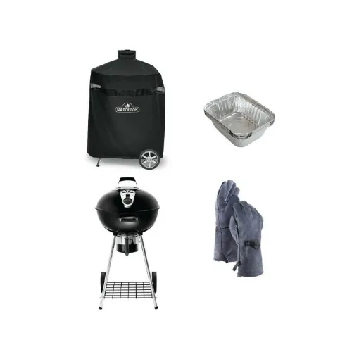 Picture of Pack NAPOLEON - Rodeo charcoal barbecue 57cm - Cover - Gloves - Grease trays