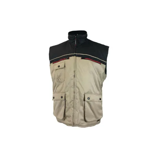 Picture of Warm work vest LAFONT - beige and black - Size XXL