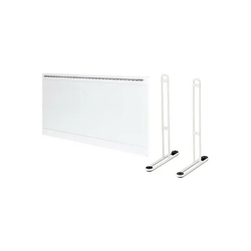 Picture of Pack ADAX Electric radiator connected in white tempered glass - 800 W - 750x330x91mm - IVER H 08 KWTW - Feet for radiato