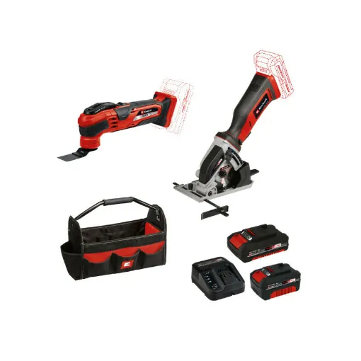 Picture of Pack EINHELL 18V Power X-Change - Multifunction tool - Mini circular saw - 2.0Ah battery - 4.0Ah battery - Quick charger