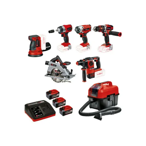 Picture of Pack EINHELL 18V Power X-Change - 7 tools - Starter Kit Power X-Change 5.2Ah - 2 batteries 5.2 Ah Twinpack