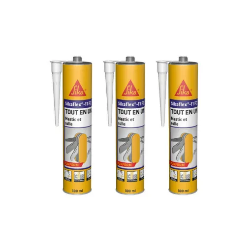 Picture of Set of 3 SIKA Sikaflex 11 FC Purform Multipurpose Adhesives - White - 300 ml