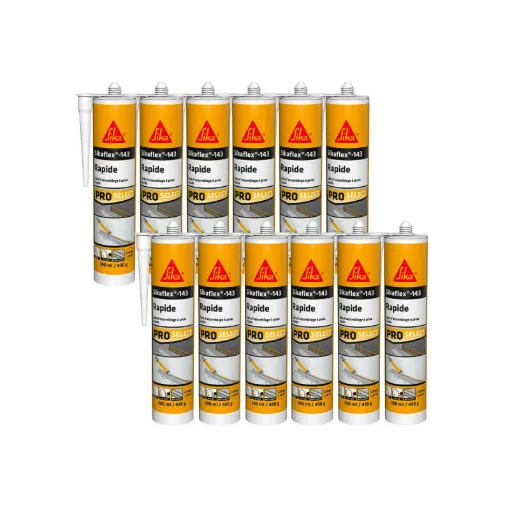 Picture of Batch of 12 SIKA Sikaflex 143 Quick Adhesives - White - 290ml