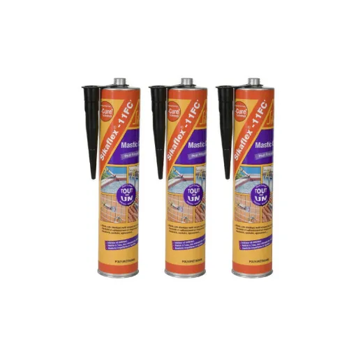 Picture of Set of 3 SIKA Sikaflex 11 FC Plus polyurethane sealants - Black - 380g