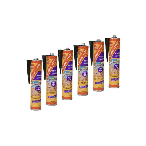 Picture of Set of 6 SIKA Sikaflex 11 FC Plus polyurethane sealants - Black - 380g