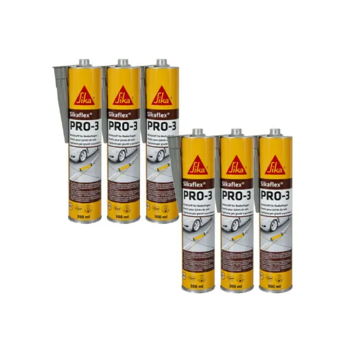 Picture of Set of 6 SIKA Sikaflex PRO 3 self-leveling sealants - Concrete grey - 300ml