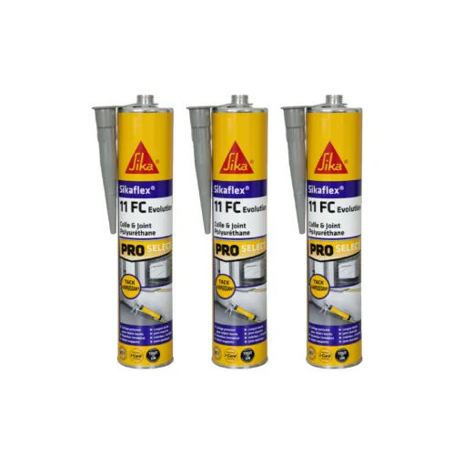 Picture of Set of 3 SIKA Sikaflex 11 FC Evolution mastic adhesives - White - 260g