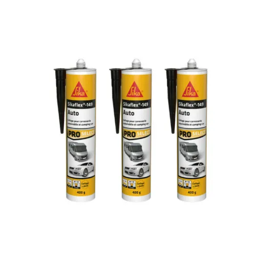 Picture of Set of 3 SIKA Sikaflex 149 Auto Glue - Black - 400g