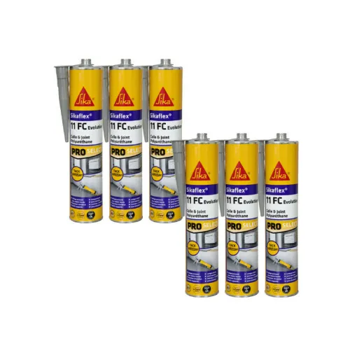 Picture of Set of 6 SIKA Sikaflex 11 FC Evolution mastic adhesives - White - 260g