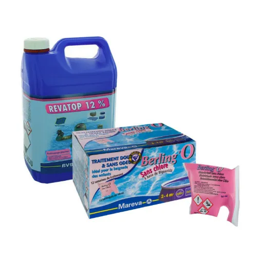 Picture of MAREVA chlorine-free cleaning pack for pools from 2 to 4 m3 - Berling'o - Revatop