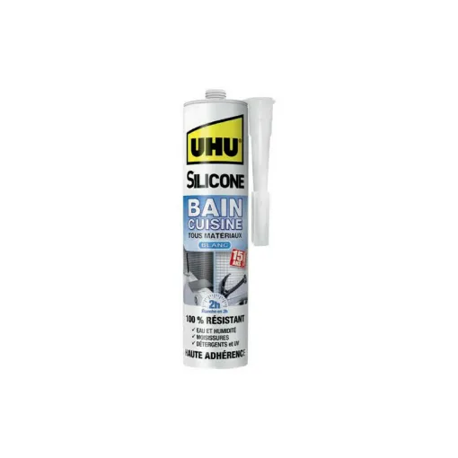 Picture of Silicone mastic UHU Bain Cuisine 2H White Cartridge - 300ml - 38000