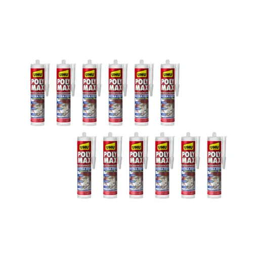 Picture of Pack of 12 Extra Strong Polymax UHU Adhesives - Invisible - 300 g