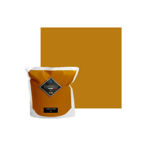 Picture of Acrylic Velvet Paint BARBOUILLE - For walls and ceilings - 5L - Yellow Caravans