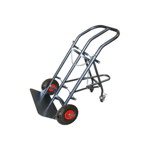 Picture of STOCKMAN 2-bottle cart - Inflatable wheels - Load 200kg - SAC200-RG