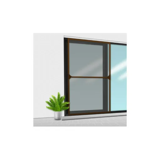 Picture of Veranda insect screen CONFORTEX on frame for sliding window - 150 x 220 cm - Brown