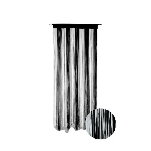 Picture of Black and white door curtain CONFORTEX for door - 90 x 200 cm - white black