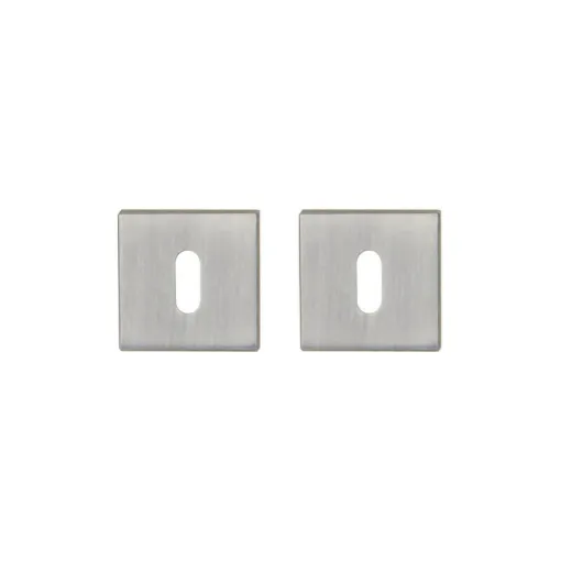 Picture of Pair of square rosettes Mars model - Key L - Satin nickel plated