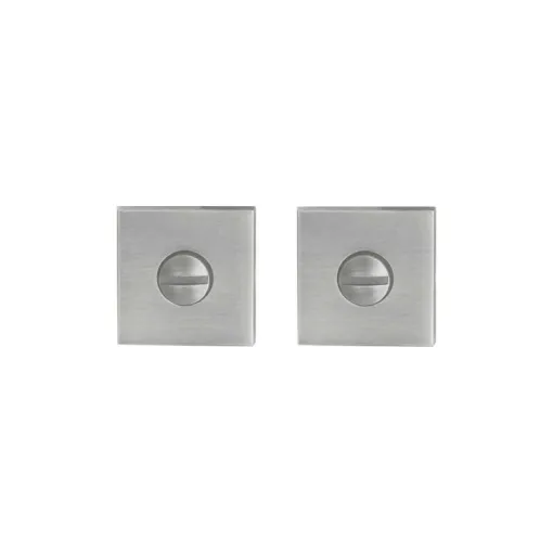 Picture of Pair of square rosettes Mars model - Condemnation - Satin Nickel