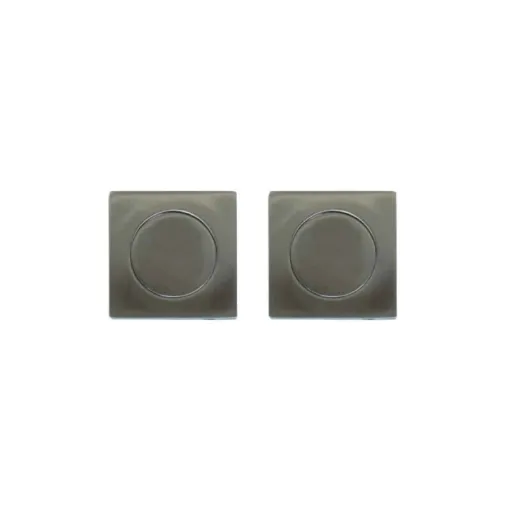 Picture of Pair of square rosettes Mars model - Borgne - Nickel-plated Mat